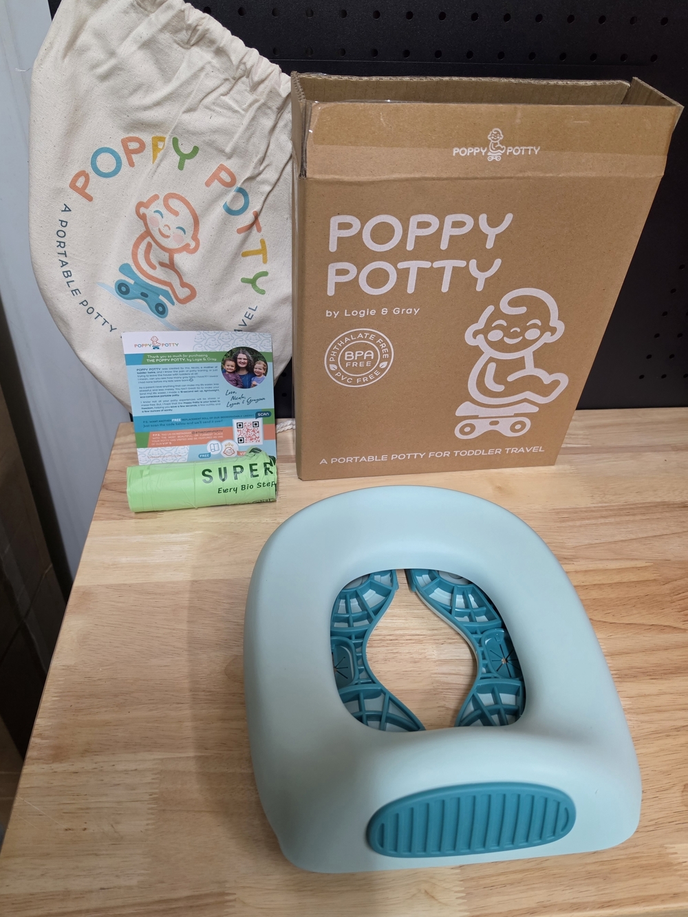 Poppy Potty Kids Travel Potty Seat - Blue - Picture 4 of 8